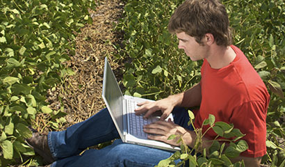 תמונה של סטודנט בשדה
