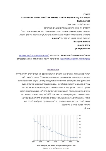 פעילות השקייה בטפטוף